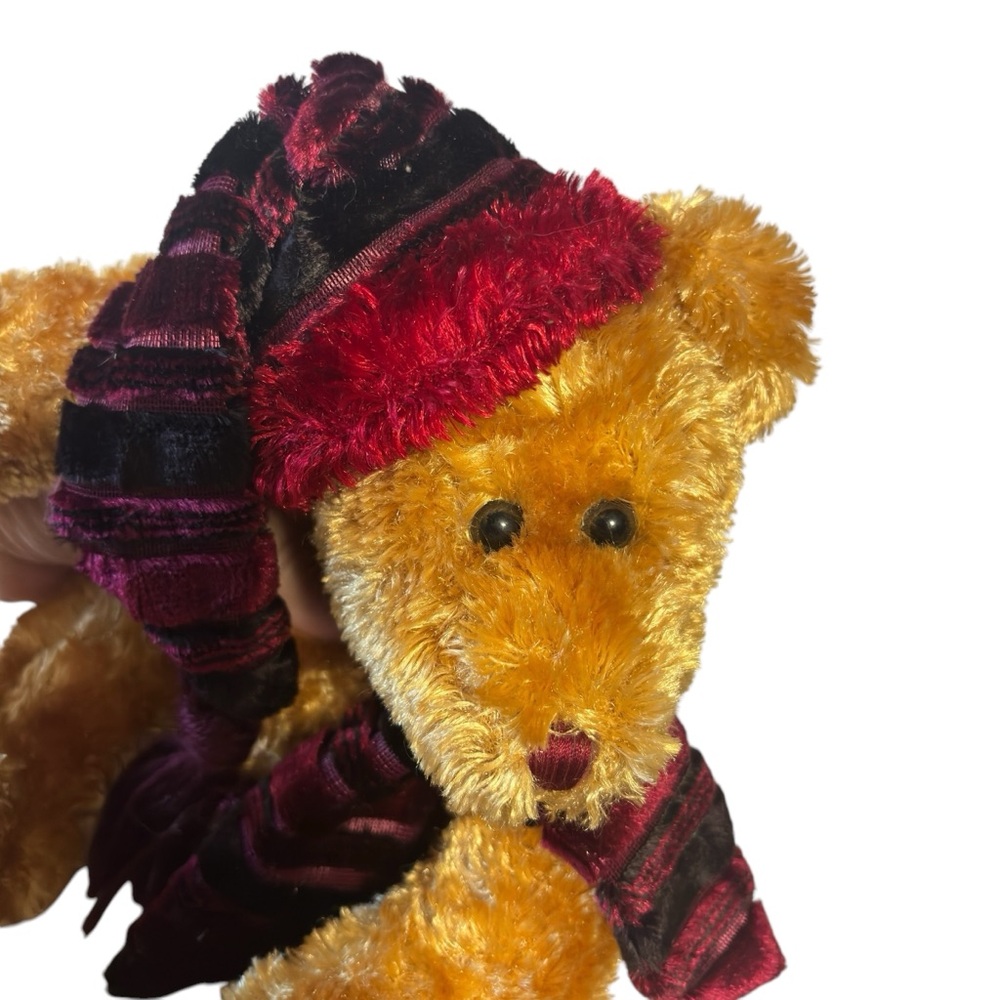 Dan Dee Collectors choice bear scarf & hat faux fur 7” EUC